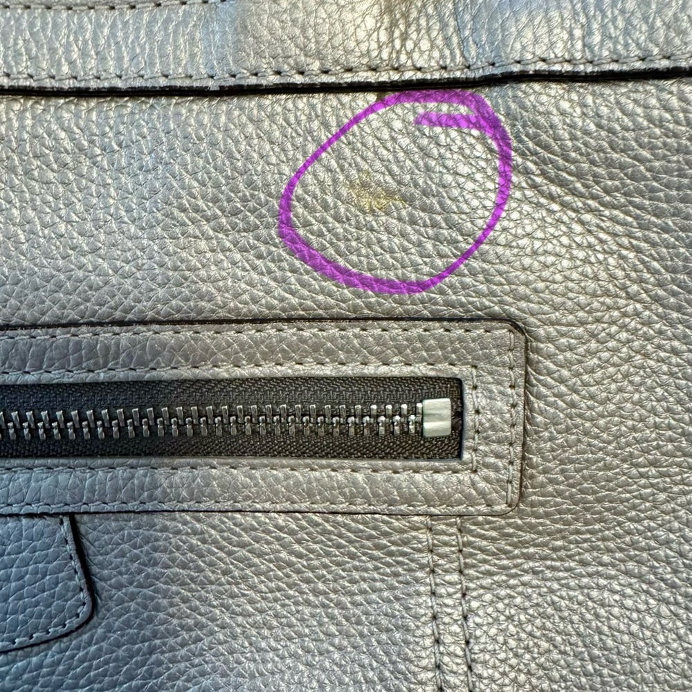 Coach Penelope Metallic Pebbled Leather Shoulder Bag - Picture 13 of 15